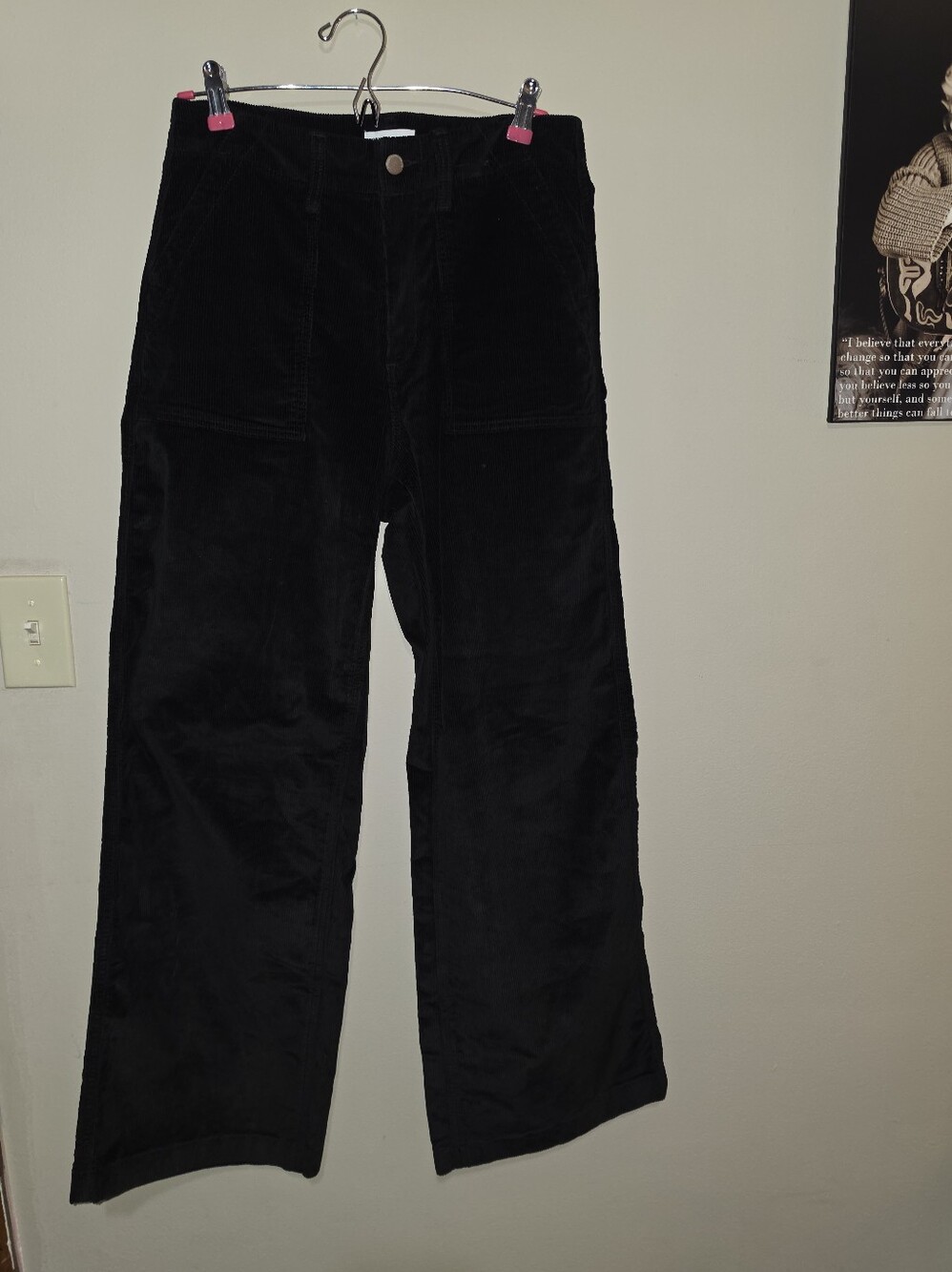 SONOMA Black Corduroy Front-Button Pants